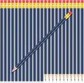 Outus 24 Pieces Round Pencils Cute HB Graphite Wood Pencils Bulk with Eraser for School Writing Drawing Sketching Wedding Office Supplies(Blue)