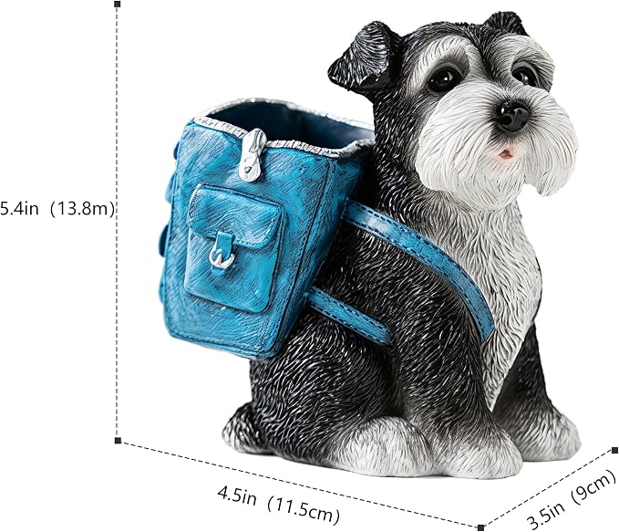 Funny Dog Pen Holder, Pen Holder for Desk Cute, Pencil Holders, Schnauzer Gifts for Women Men Dog Lover Gifts Desk Pen Organizer for Home Office School Decoration