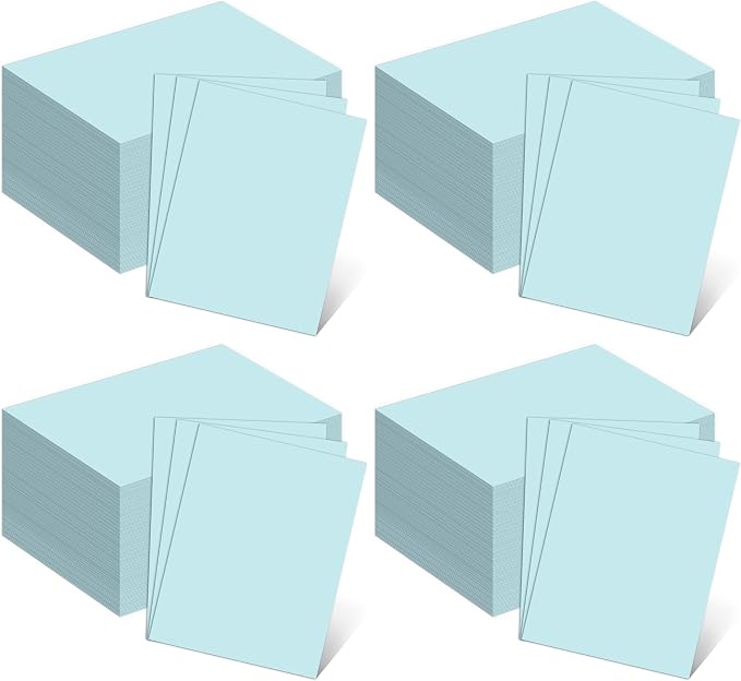 110lb Blue Cardstock, Goefun 100 Sheets Thick Blue Card Stock 300 GSM for Invitations, Menus, Poster, DIY Card (Pack of 4)