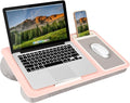 LAPGEAR Home Office Lap Desk – Pink, Fits 15.6” Laptops