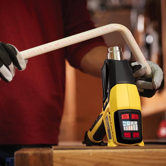Wagner Spraytech FURNO 500 Heat Gun, 12 Settings, 150°F to 1200°F | Twelve settings from 150°F to 1200°F and two nozzles support paint removal, PVC bending and crafts.