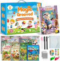 Magic Grooved Writing Practice Books for Kid, 8-in-1 Handwriting Kit