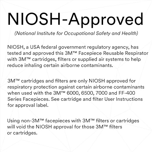 3M Full Facepiece Reusable Respirator 6900, NIOSH, Large | Large Lens, ANSI High Impact Eye Protection, Silicone Face Seal, Four-Point Harness, Comfortable Fit, Painting