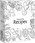CraftSaints Recipe Binder 8.5x11, 3 Ring DIY Cookbook Kit 12 Dividers & 25 Plastic Sleeves & 25 Recipe Pages & 36 Labels, Recipe Books Binder, Recipe Organizer Binder Kit, Recipe Book (White)