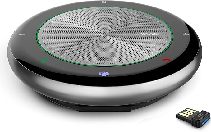 Yealink Teams Certified Speakerphone Wireless Bluetooth Speaker with Full Duplex Microphone for Conference Meeting CP700 Noise Reduction Home Office 360° Voice Pickup