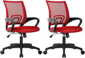 BestOffice Home Office Chair Ergonomic Desk Chair Mesh Computer Chair with Lumbar Support Armrest Executive Rolling Swivel Adjustable Mid Back Task Chair,Red