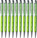 Yucold Customized Pens with Name/Logo - Touch Screen Stylus Ballpoint Pen, Perfect for Weddings, Business & Personalized Gifts (Grass green,300)