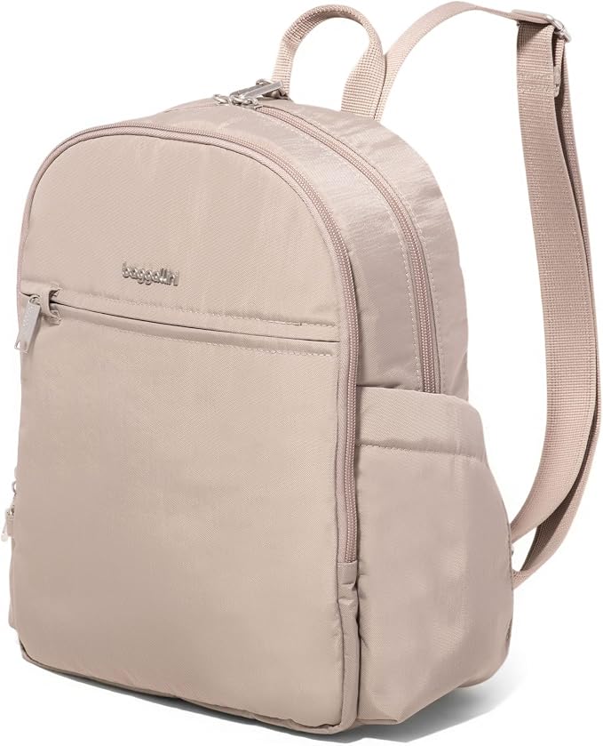 Securtex Anti-Theft Getaway Backpack - 9.4"x13"x5" Travel Safe Bag w/Locking Zippers, Slash-Resistant, RFID