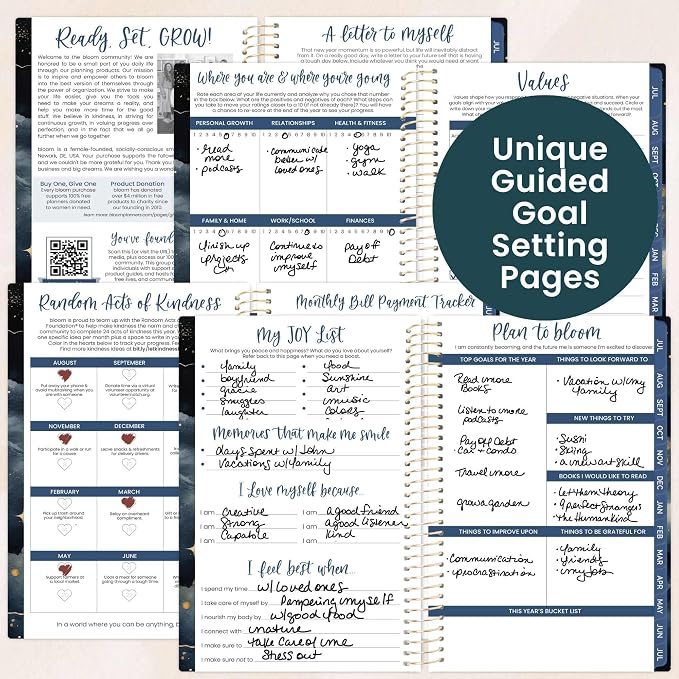 bloom daily planners 2026-2027 Academic Year Pocket Planner (July 2026 - July 2027) 13 Months - SMALL 4” x 6” Weekly Monthly Agenda Organizer & Calendar Book - Midnight Sky
