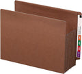 Smead End Tab TUFF® File Pocket, Reinforced Straight-Cut Tab, 7" Expansion, Tyvek® Gusset, Extra Wide Letter Size, Redrope, 5 per Box (73795) (Pack of 5)