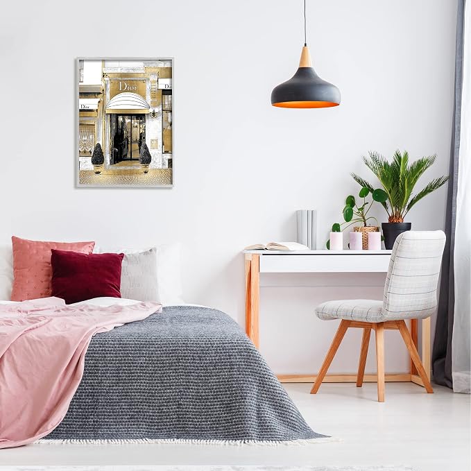 Stupell Industries Glam Fashion Designer Clothing Storefront Urban City, Design by Madeline Blake, 24 x 30, Gold | Stupell Industries · By Madeline Blake · Ready to hang · Great for living room or office · Made in USA