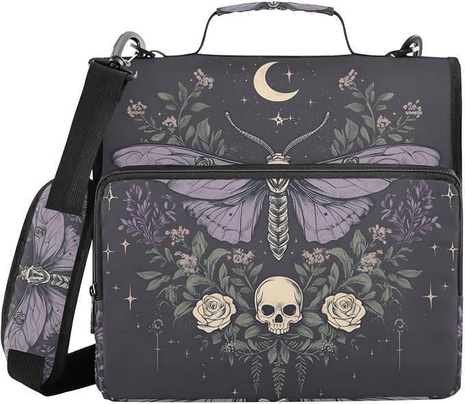 3 D-Ring Zipper Binder Bag, Moth Removable Binder with Zipper Case Hold 300+ Sheets& 13 Inch Laptop for School Office Supplies Organizer