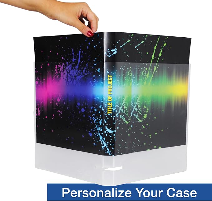 UniKeep 3 Ring View Binder - Binder Case is Fully Enclosed - Available in White, Clear, or Black and in Different Spine Sizes (Pack of 3, Clear, 1.0 Inch)