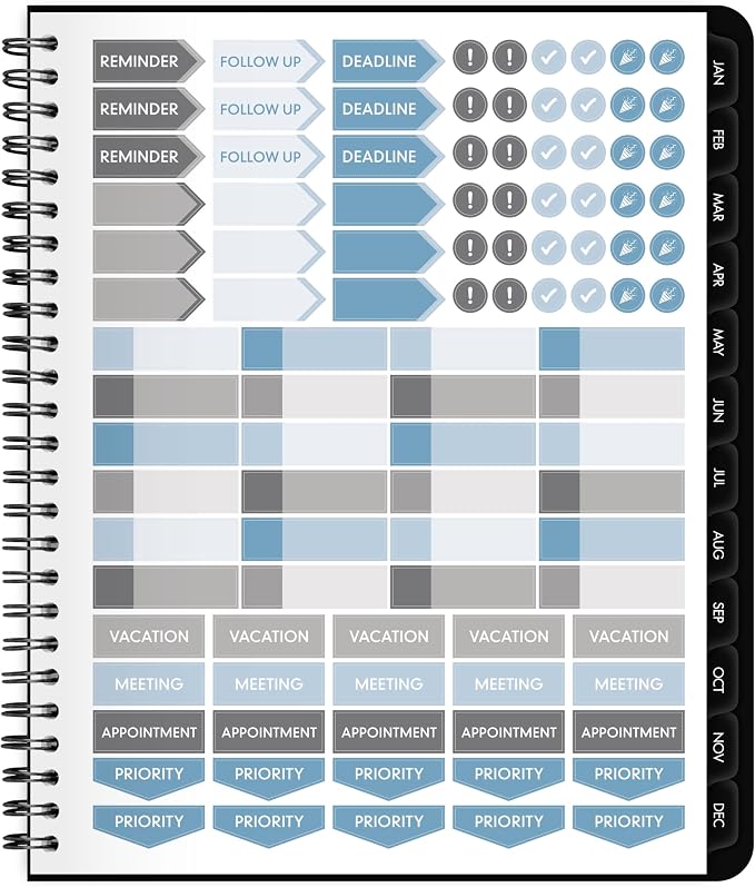 AT-A-GLANCE 2026 Planner, Weekly & Monthly, 7" x 8.75", Medium, Contemporary Lite, Black (7054XL0526)