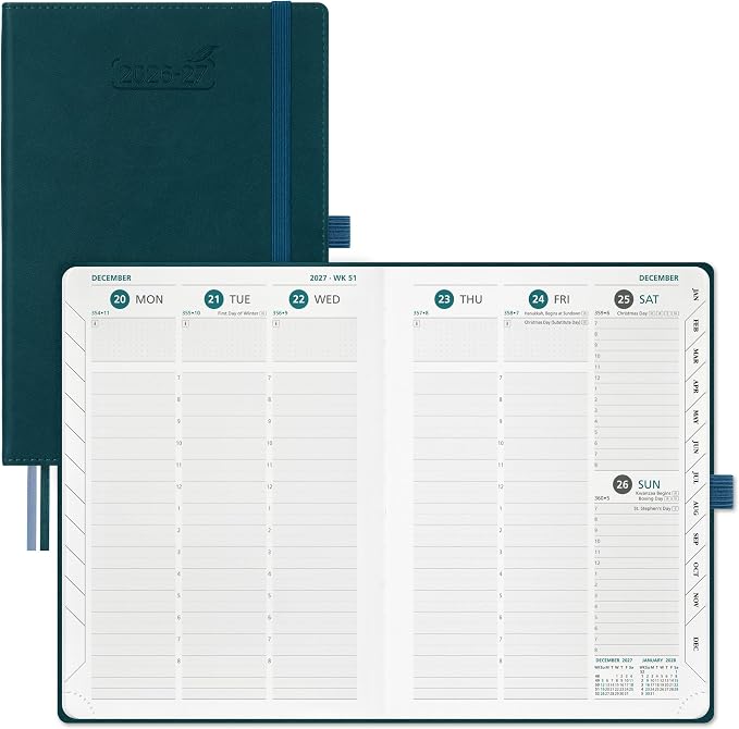 BEZEND Planner 2026-2027 Weekly and Monthly, Hourly Timeslot (A5-6"x8.5")
