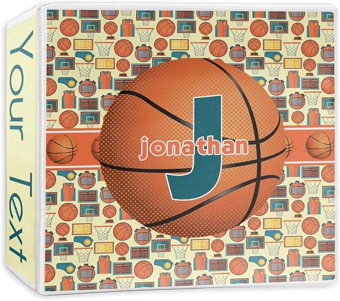Personalized Basketball 3-Ring Binder - 3 inch
