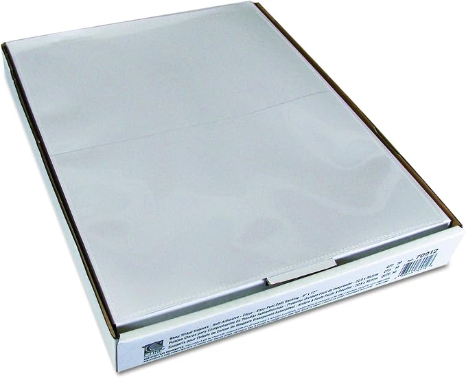 C-Line Self-Adhesive Shop Ticket Holders, Super Heavy, 50 Sheets, 9 X 12, 50/Box (Pack of 5)
