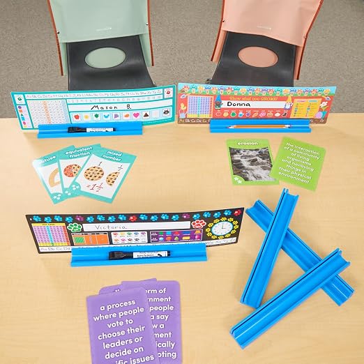 Really Good Stuff 6-Pack Desktop Prop & Park Station | With Adhesive Grip & Separate Components for Optimal Storage
