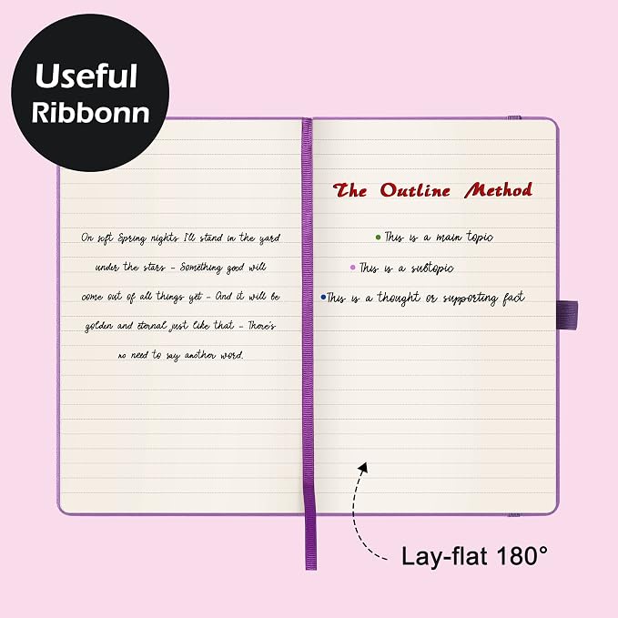 Ruled Notebook/Journal - Classic Lined Journal/Notebook, 5.3'' x 8.26''