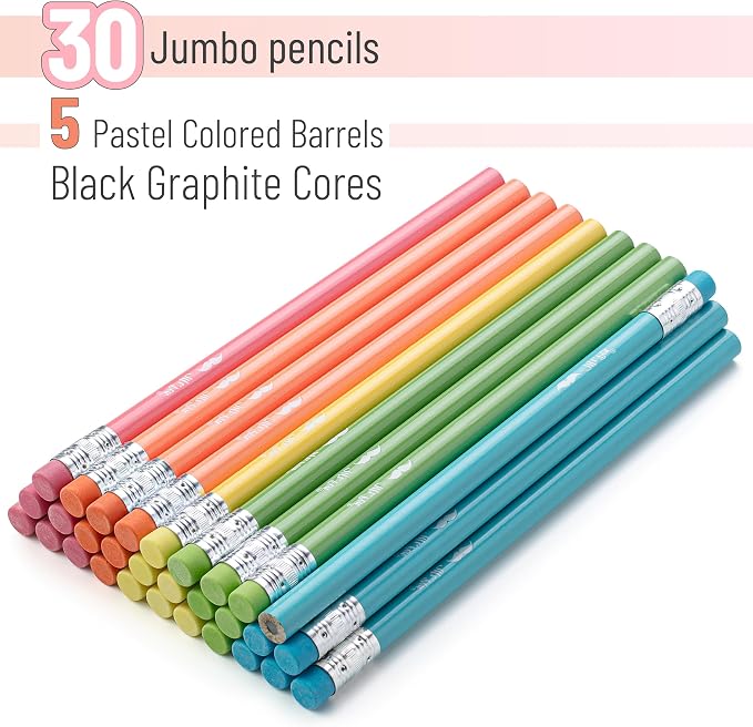Mr. Pen- Jumbo Pencils, 60 Pack, Colorful Barrels