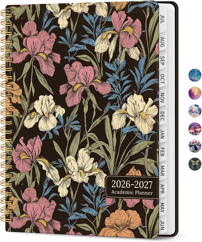 Academic Planner 2026-2027, Jul 2026-Jun 2027 Monthly & Weekly Planner