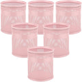Segarty Pencil Holder, 6 Pack Pink Pen Holder for Desk, 3.9 x 4.2 inch Large Mesh Round Pen Cup Container Set Desktop Accessories Organizer for Office Supply, School Classroom, Makeup Brush