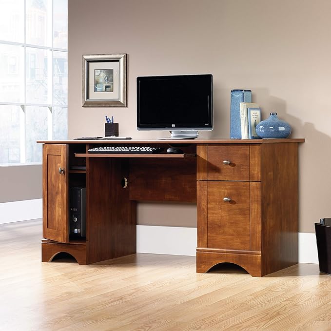 Sauder Engineered Wood Computer Desk in Brushed Maple