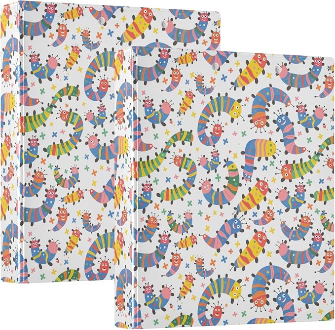 Beetle Insect Round Ring Binders 1.5 Inch Nature Bug Biology 3 Ring Clipboard Binder for Office School Work Supplies File Folder Document 200 Sheet Capacity Easy Open