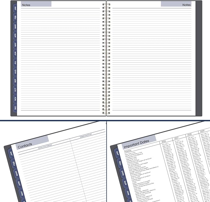 AT-A-GLANCE 2026 Planner, Weekly & Monthly, 8-1/2" x 11", Large, Spiral Bound, DayMinder, Gray (GC5450726)
