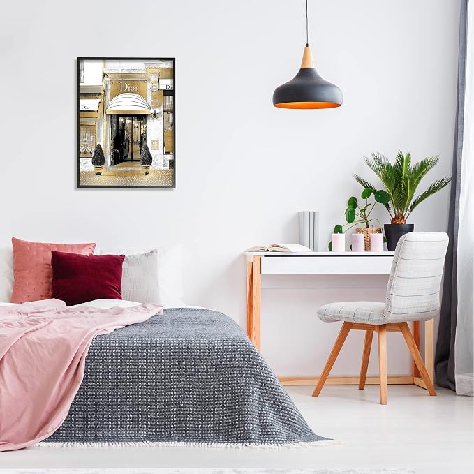 Glam Fashion Storefront Cityscape, 24 x 30 Inch Framed Giclée Print | Stupell Industries · By Madeline Blake · Ready to hang · Great for living room or office · Made in USA