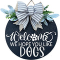 Wood front door sign Wood sign Home decor Welcome sign Sign for front door House warming gift Wedding gift (Dogs 3.0-UV033(A3) S006, 11" Width)