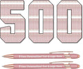 STREADVE 500 Personalized Custom Pens Engraved Writing Pen with Name Logo, Customized Promotional Items Stylus Pen Gifts for Women Realtor Nurse Wedding Business, Rose Gold