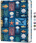 ZOTIA Academic Planner 2026-2027, Monthly & Weekly Jul 2026-Jun 2027 | Ocean Stamps, 6.3" x 8.5" Calendar Planner for Women, Hardcover Pretty Organizer for Women, School Office Home Supplies