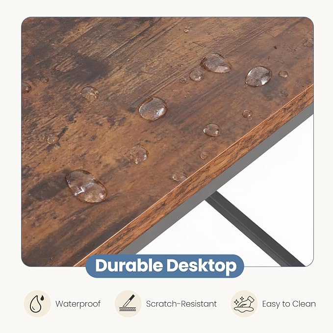 DUMOS L Shaped Computer Desk, 39" Gaming Corner Desks with Shelves | Home Office PC Table, Writing Working Study Desk with Reversible Layout, Bedroom Dorm, Rustic Brown