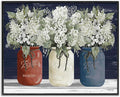 Americana Floral Bouquet Still Life, 16 x 20 Inch Framed Giclée Print | Stupell Industries · By Cindy Jacobs · Ready to hang once unboxed · Fits farmhouse or country charm decor · Made in USA