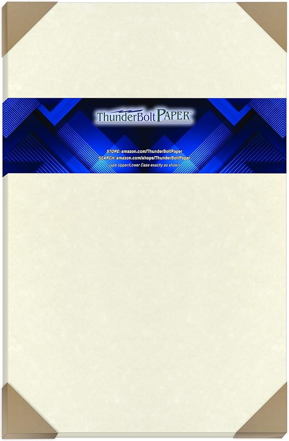 50 White Parchment 65lb Cover Weight Paper 12 X 18 Inches Cardstock Colored Sheets Large Size -Printable Old Parchment Semblance
