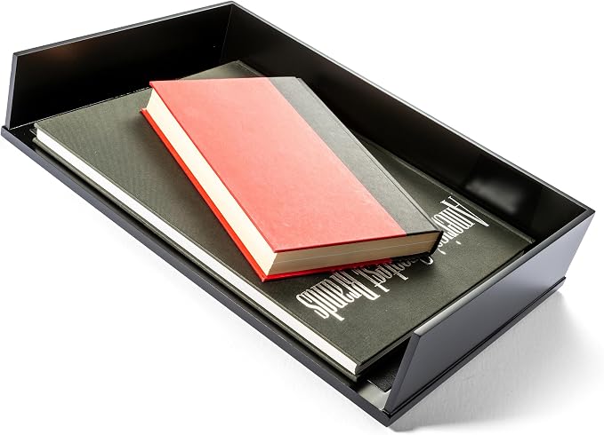 Victor Midnight Black Collection, Legal Size Letter Tray, Black, (1168-5)