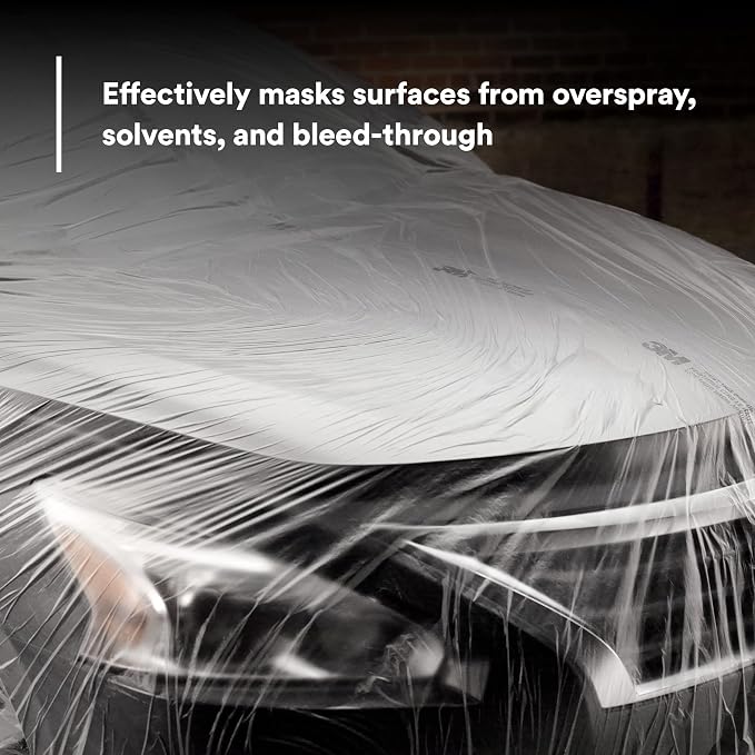3M Plastic Sheeting, 06724,16 ft x 400 ft, 1 Roll | Tear Resistant; Easy To Cut; Durable
