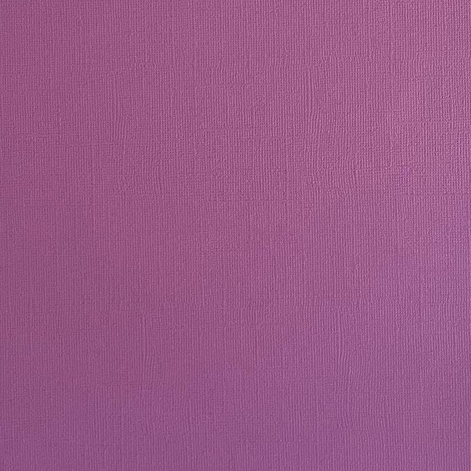 Spring Crocus—12x12 Textured Cardstock | 80lb Textured Purple Scrapbook Paper | Premium Cardstock for Cricut Cutting | 25 Sheets