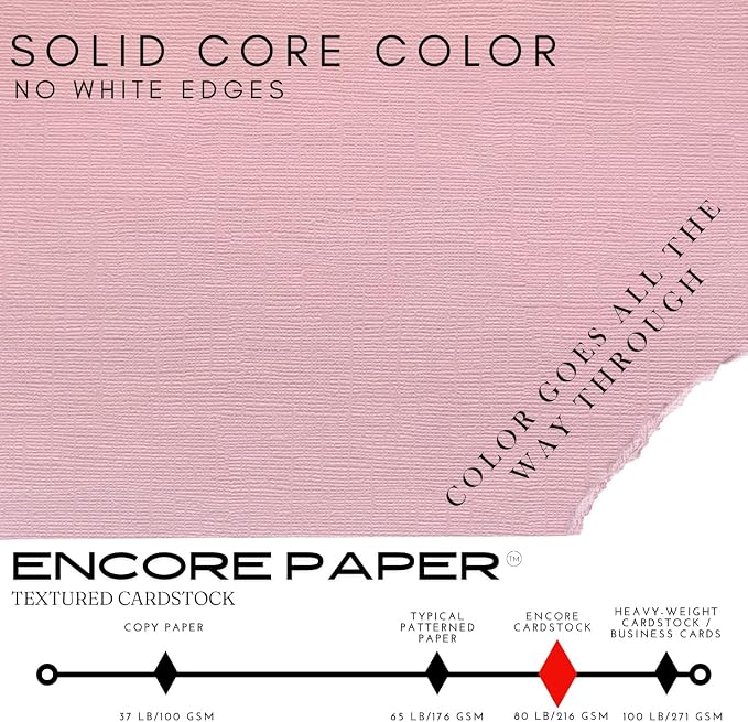 Pink Champagne—12x12 Textured Cardstock | 80lb Textured Pink Scrapbook Paper | Premium Cardstock for Cricut Cutting | 25 Sheets