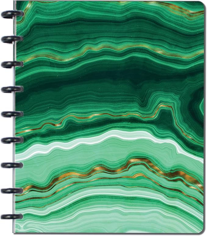 BetterNote COVER 9-Disc Planner Lightweight Durable MEDIUM (Not) Malachite