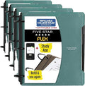 Five Star Flex Refillable Notebook + Study App, 1 Inch Binder with Customizable Cover, College Ruled Notebook and 3 Ring Binder, Hybrid NoteBinder, 200 Sheet Capacity, Green (29326AQ8) (Pack of 4)
