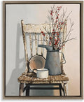 Vintage Rustic Still Life Floral, 16 x 20 Inch Canvas in Floater Frame | Stupell Industries · By Cecile Baird · Ready to hang · Giftable for home decor · Made in USA