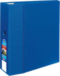 Avery Heavy-Duty 3 Ring Binder, 5" EZD Rings, 1 Blue Binder | For Heavy School, Home and Office Use, DuraHinge Tear-Resistant Spine, DuraEdge Split-Resistant Sides, 4 Interior Pockets