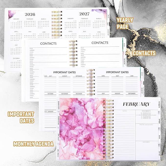 Planner 2026-2027, 18 Months Academic Daily Weekly Monthly Calendar Planner