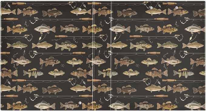 Fish Man Round Ring Binders 1.5 Inch Man I Love Fishing 3 Ring Clipboard Binder for Office School Work Supplies File Folder 200 Sheet Capacity 2 Pieces