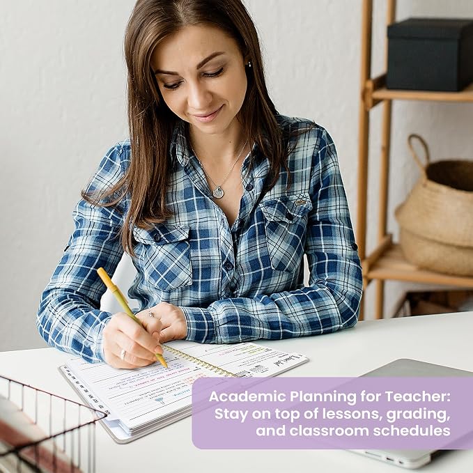Academic Planner 2026-2027, Monthly & Weekly Jul 2026-Jun 2027 Planner | 6.3" x 8.5" Calendar Planner for Women, Hardcover Pretty Organizer for Women, School Office Home Supplies, Lavender Bunch
