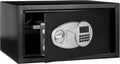 Amazon Basics Steel Security Safe Box with Digital Keypad, for Valuables, Cash, Jewelry, Documents, Removable Shelf, Black, 1 Cubic Foot, 16.9"x14.6"x9.1" (WxDxH)