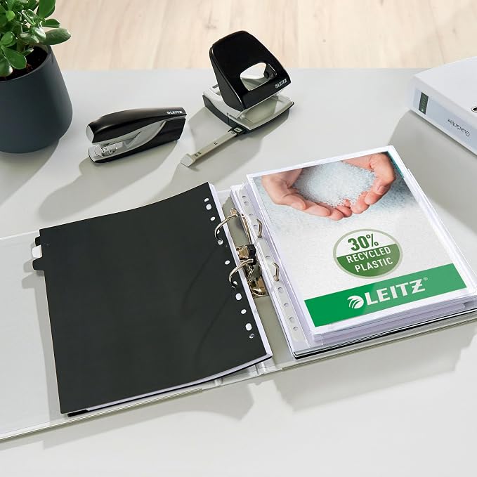 Leitz Lever Arch File, Light Blue, Plastic, A4, 5 cm Spine, 10150030