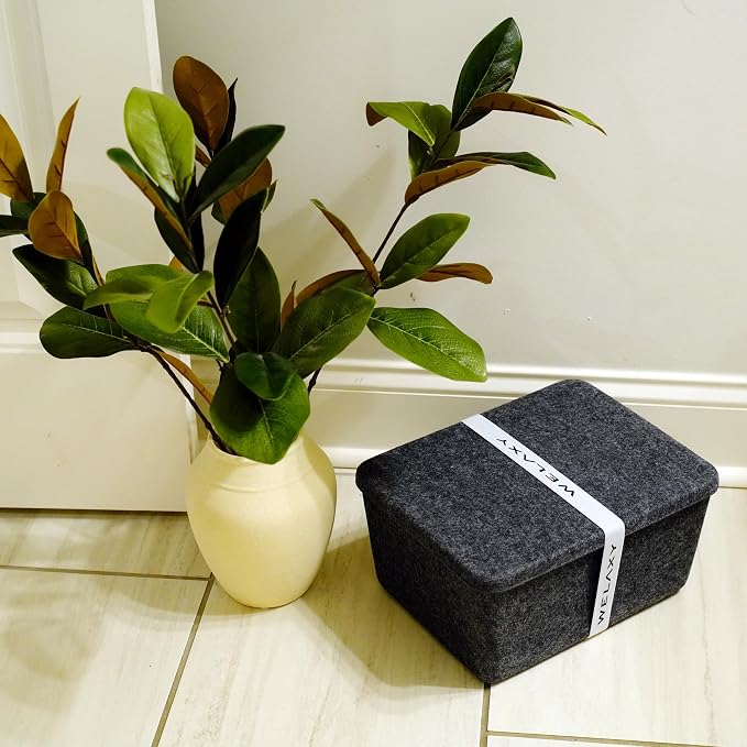 felt tray Charcoal Lid for Storage Bin Drawer Organizer Cap of Box
